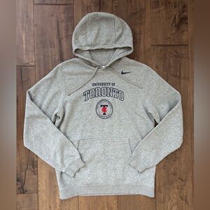 University Of Toronto Nike Heather Gray Hoodie Size Small